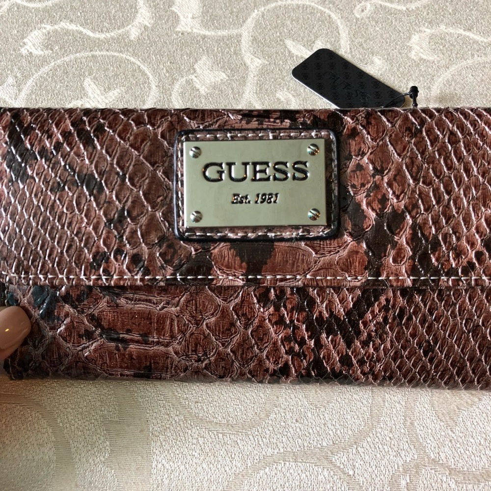 Guess snakeskin wallet, Brown